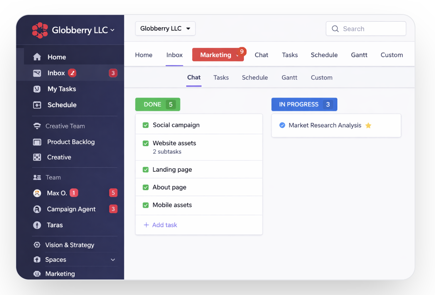 ClickUp Dashboard